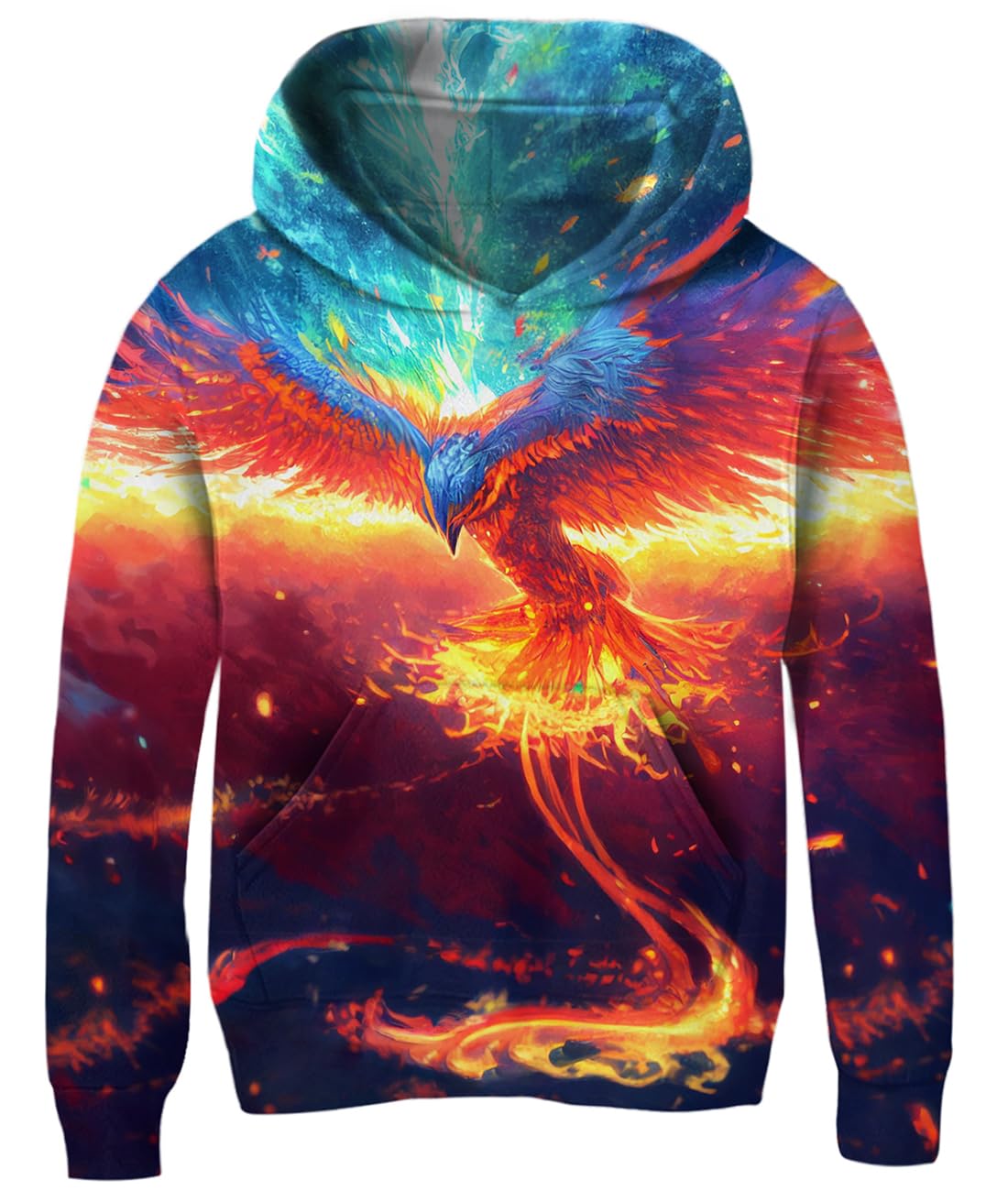 Fanient Sweter chłopcy dziewczęta bluza z kapturem z nadrukiem 3D bluza z kapturem dla dzieci z kieszeniami w talii