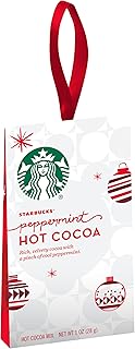 Hot Cocoa Mix Ornament, Peppermint Hot Cocoa, Velvety Cocoa with Peppermint, Hanging Holiday Ornament Hot Cocoa Mix Packet, 1-Ounce (Pack of 1)
