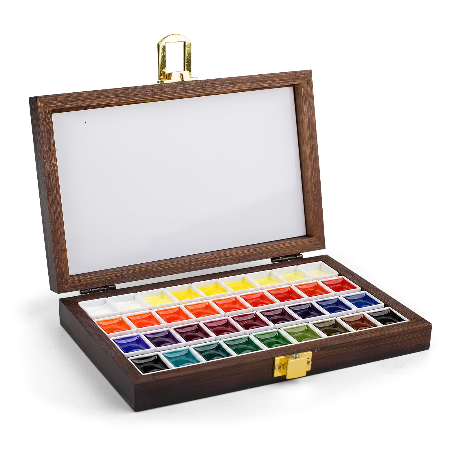 Palette humide en bois 36 grilles mini kit aquarelle pour artistes débutants