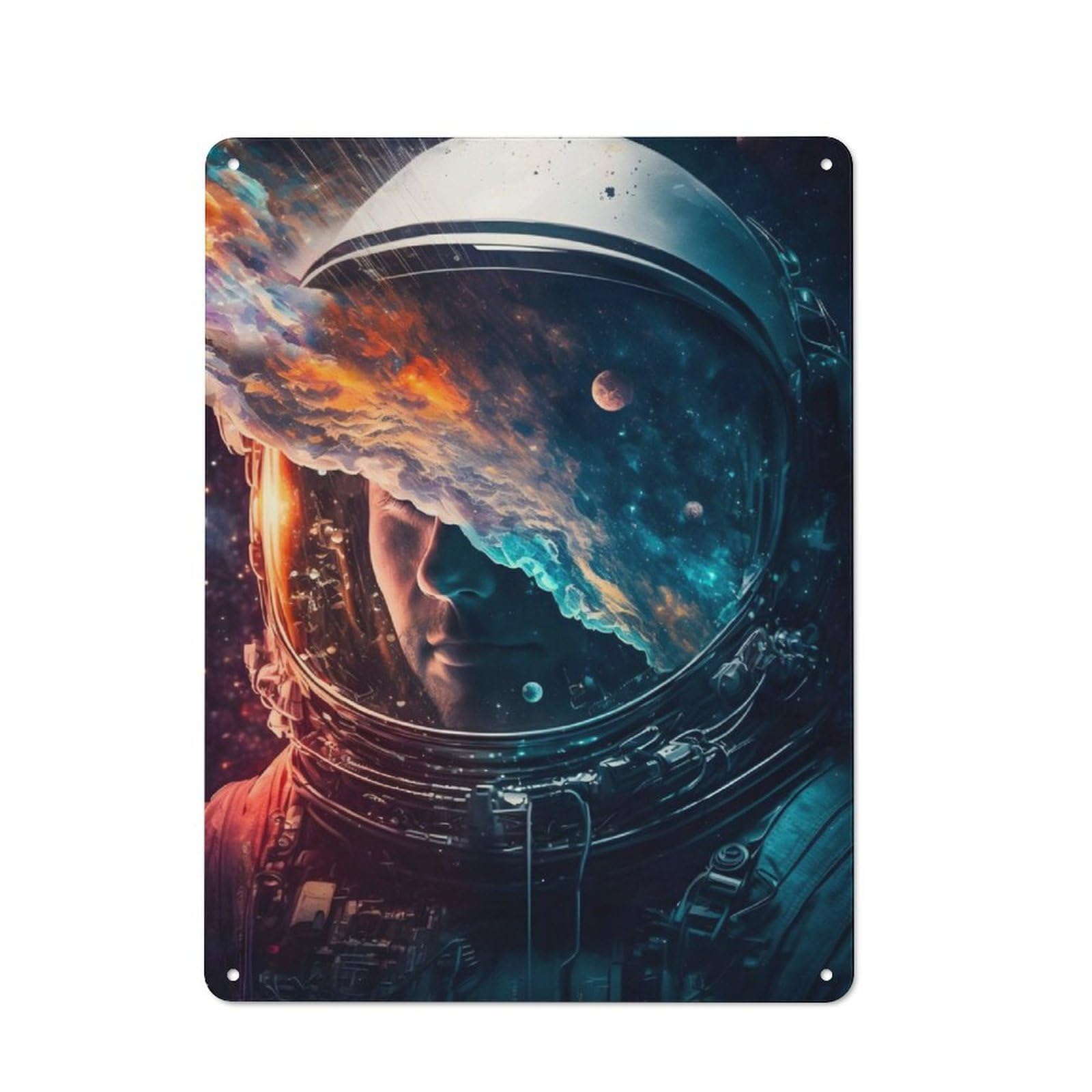 Astronaut Portrait 05 Character Metal Wall Decor 40x30cm, Vintage Metal Sign for Home, Shop, Pub Or Studio Wall