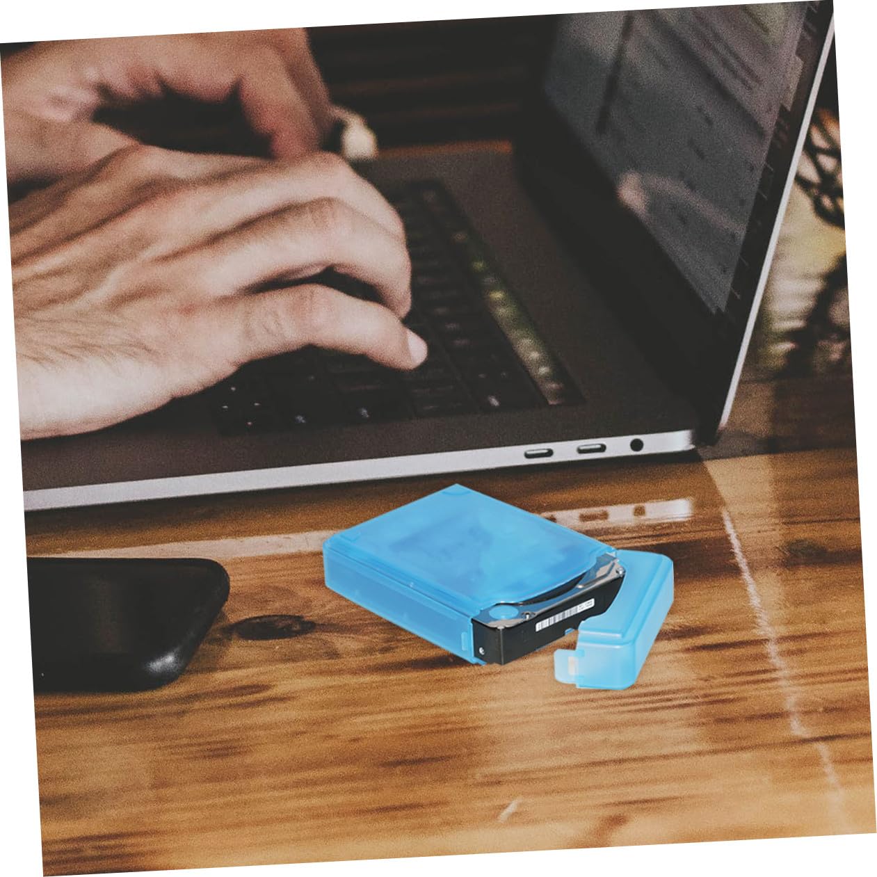 5 Pezzi Custodia Hard Disk Rigida Protettiva in Plastica Durevole con Chiusura Sicura e per Organizzazione Adatta Esterni Colori Misti