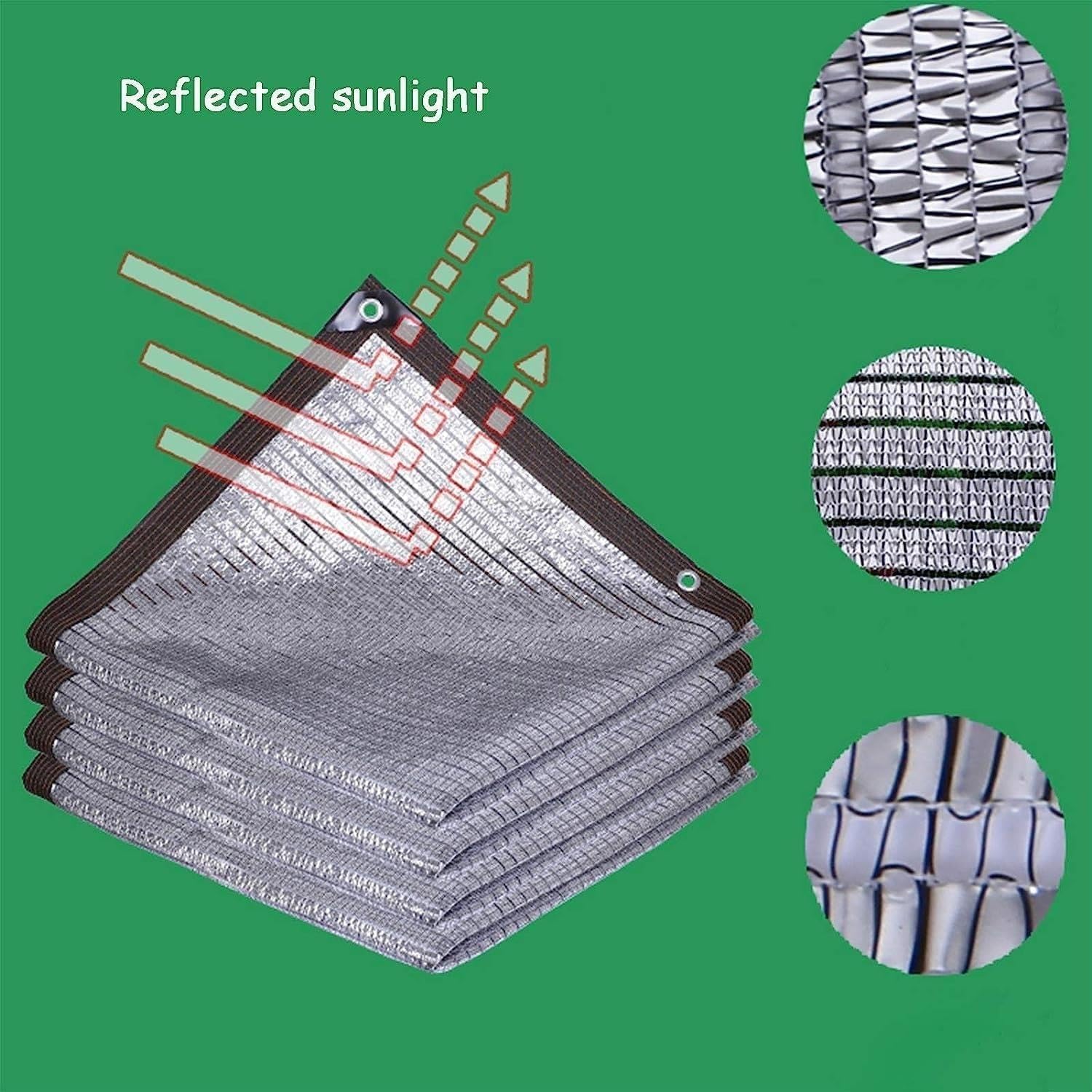 Shade Net Greenhouse Shade Cloth HDPE 90% Sun Shade Cover Sunblock Shade Clothfor with Holes Shade Mesh Tarp Privacy Protective Screens for Plant Flower, Pet Kennels Outdoor(Size:3m*3m)