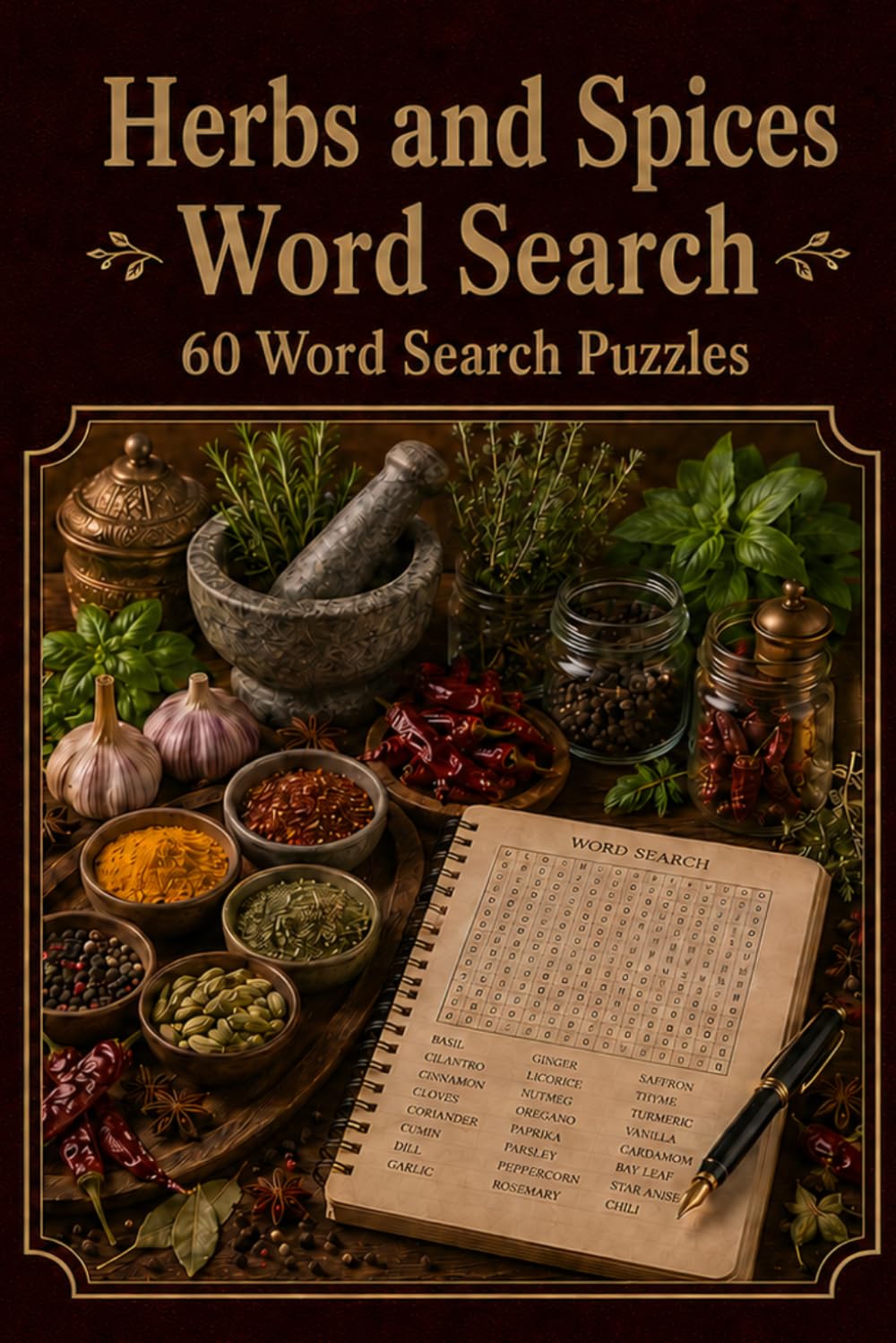 Herbs and Spices Word Search 60 Word Search Puzzles: |6x9 Inches, 120 Pages | 60 word search Puzzles | Solutions Included|