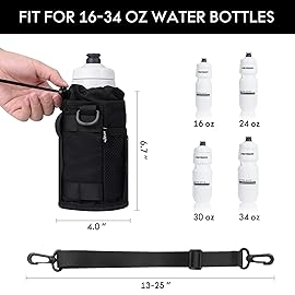 WUVOP Bike Cup Holder, Water Bottle Holder for Bike Handlebar with Mesh Pockets, Universal Cycling Bicycle Water Bottle Drink Cup Cage for Cruiser, Scooter, Mountain Bikes, Road Bikes, Wheelchair