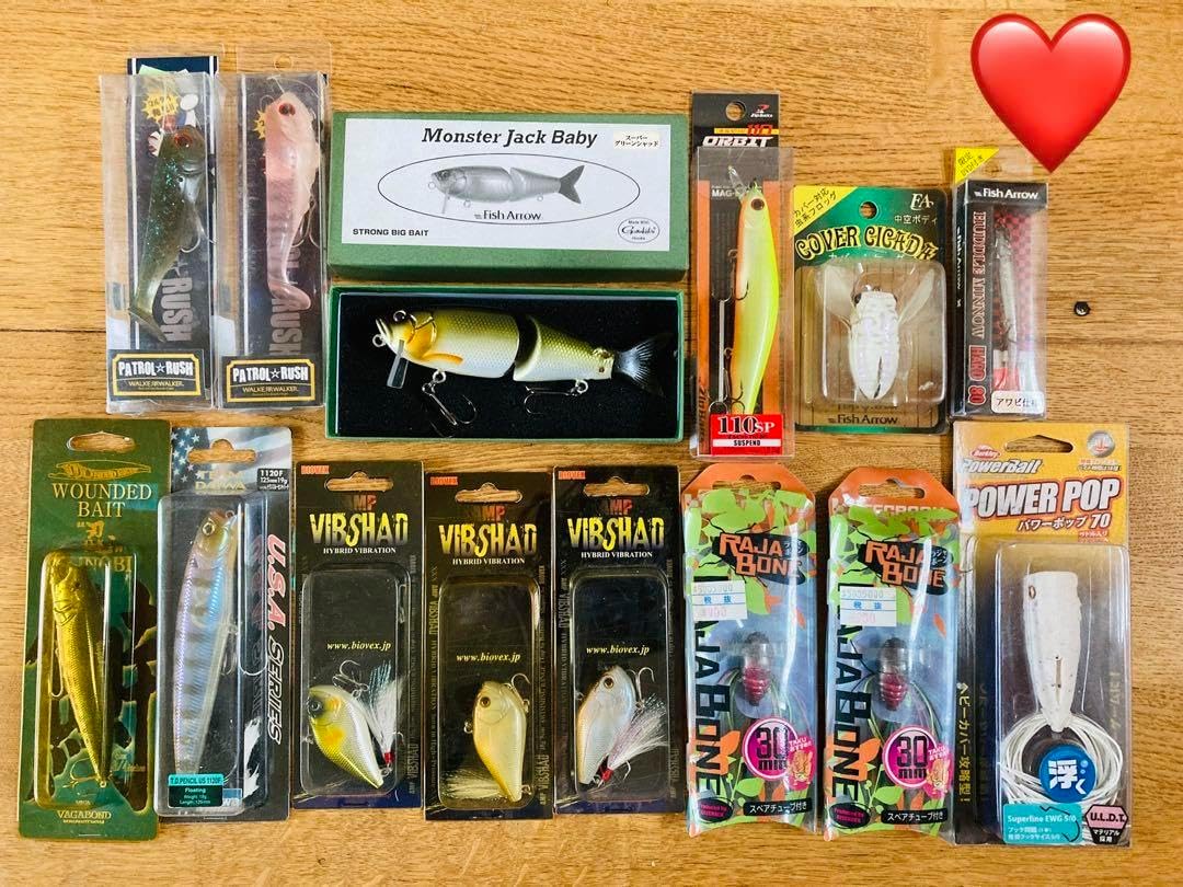 ミノーセット　バス釣り引退 バス釣り引退セット ビッグベイト ミノー バス釣り引退 バスルアー14個