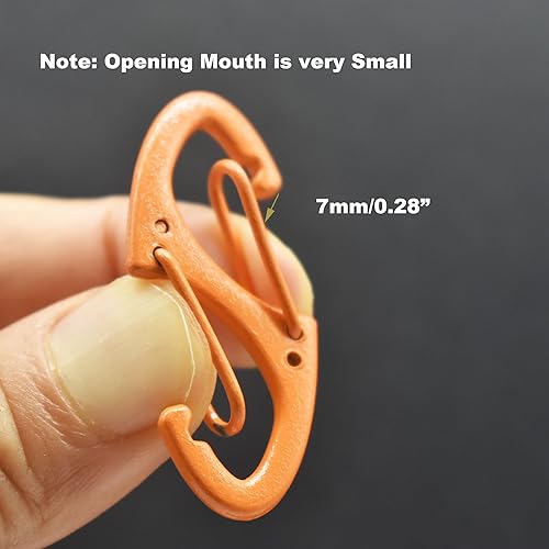 Miniatura 9 de 10 clips de mosquetón de metal pequeño de 1.6 pulgadas (1.614in), doble resorte de alambre, ganchos a presión, llavero y hebilla