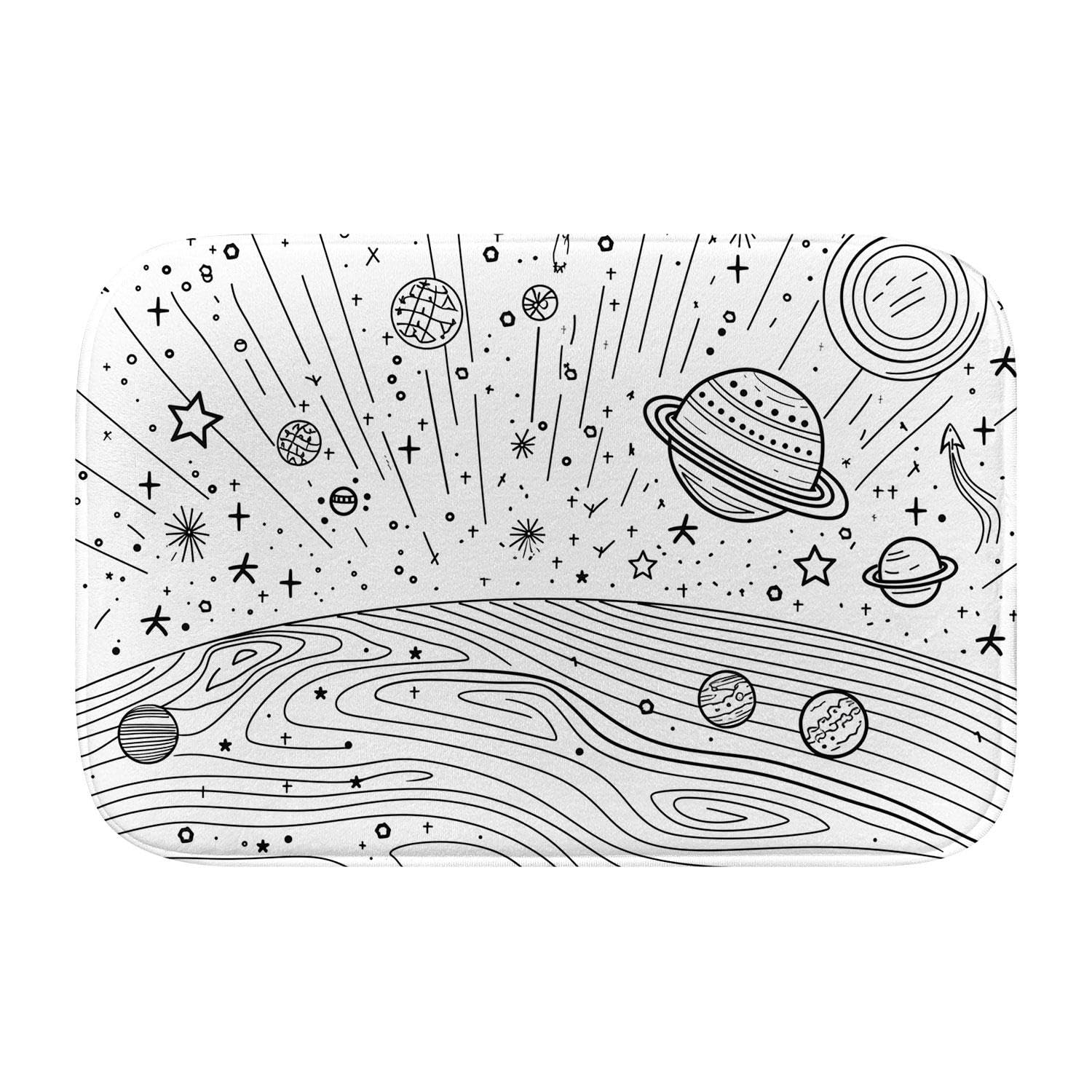 Tapis de bain en mousse à mémoire de forme univers imprimé Générique VCS 354, taille M