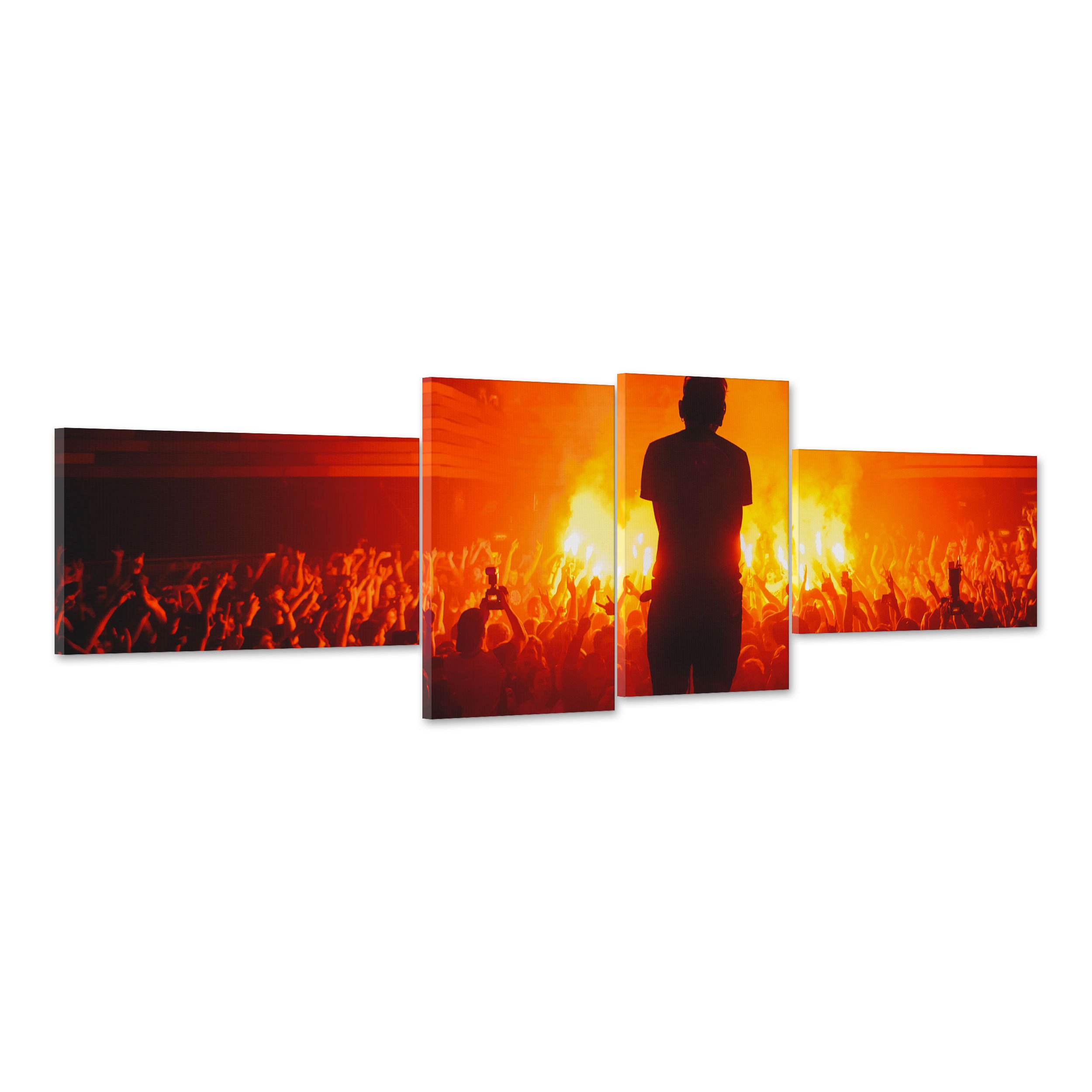 Quadro su Tela Canvas - INTELAIATO - Pronto da Appendere - Concerto - Deejay DJ - 170x70cm (cod.2359)