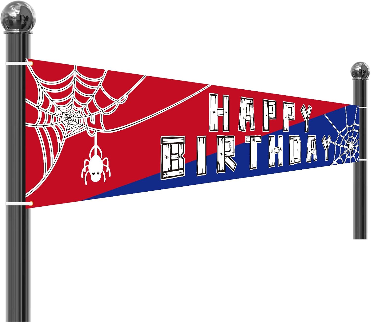 Amazon.com: Spider Web Happy Birthday Banner, 9.84ftx19.69in Large ...