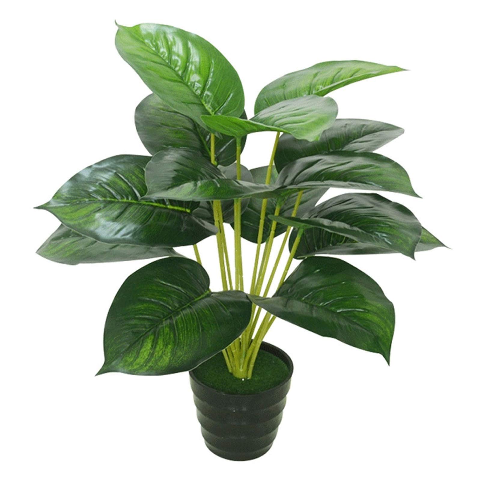 NGDFGR Handmade Simulation Green Plant Artificial Flower Green Plant With Plastic Flower Pot Indoor Living Room Decoration Fake Plant,B