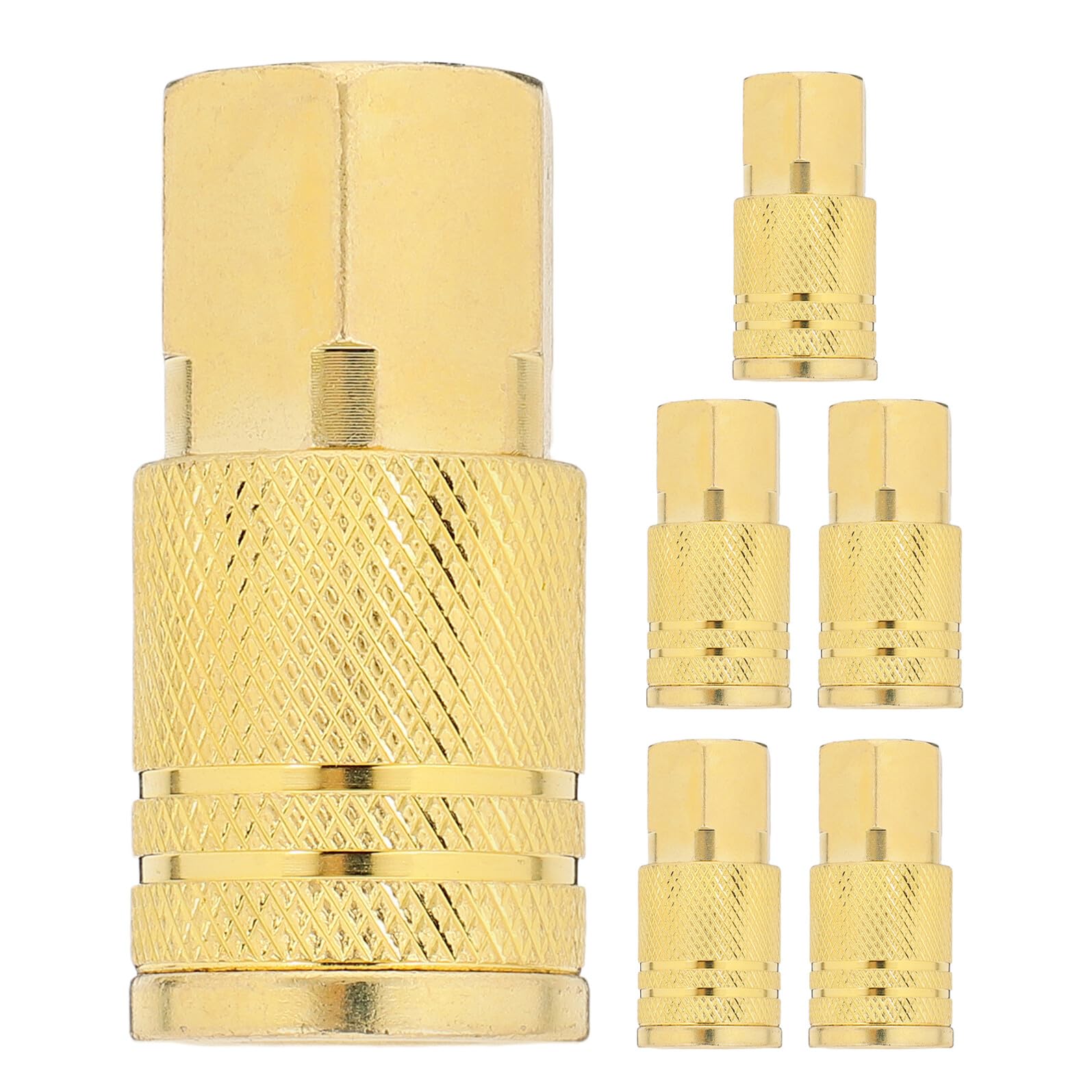 Conectores rápidos de aire NPT en kit de 6 piezas con rosca cónica hembra para manguera
