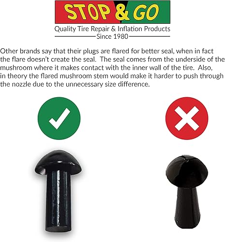 Miniatura 5 de Stop &amp; Go 1075 - Kit de reparación de tapones de neumáticos sin cámara de 30 piezas para pinchazos y planos en automóvil, motocicleta, ATV, Jeep,
