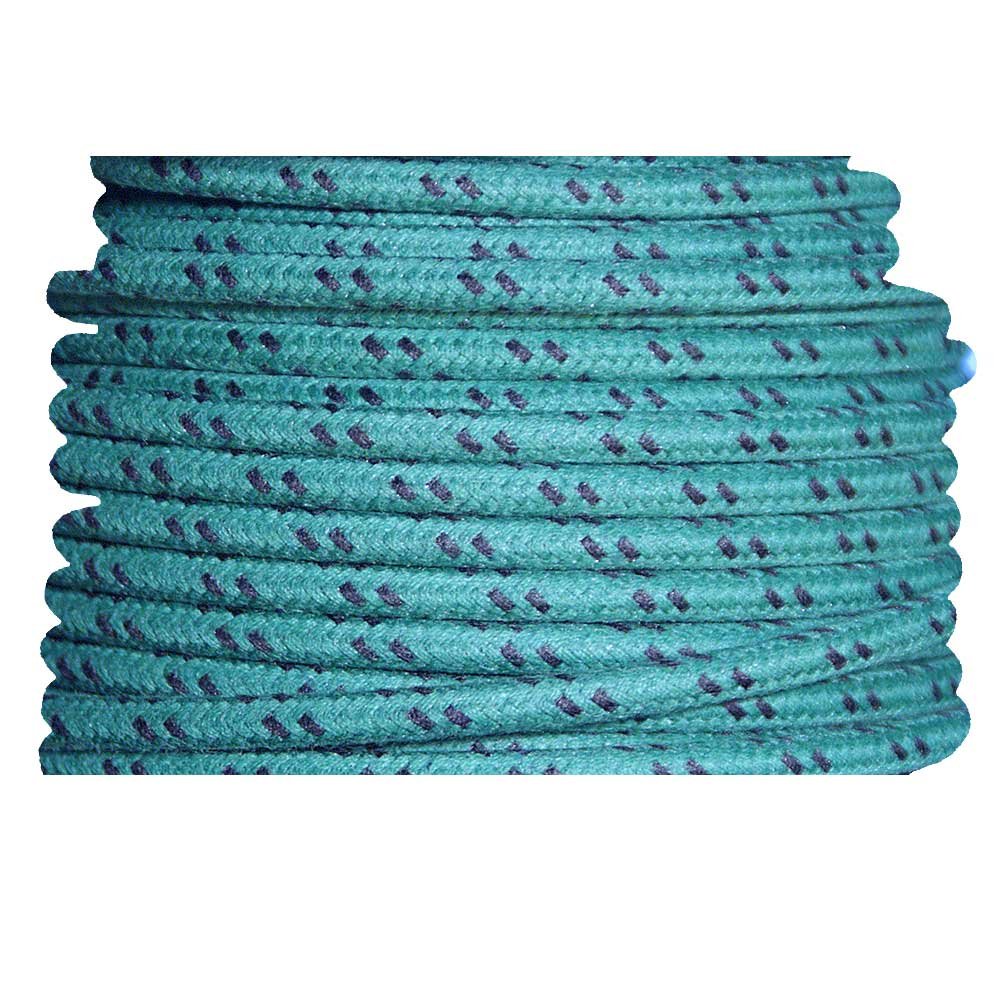 Cloth Braided Primary Wire Green with Black Tracers 10