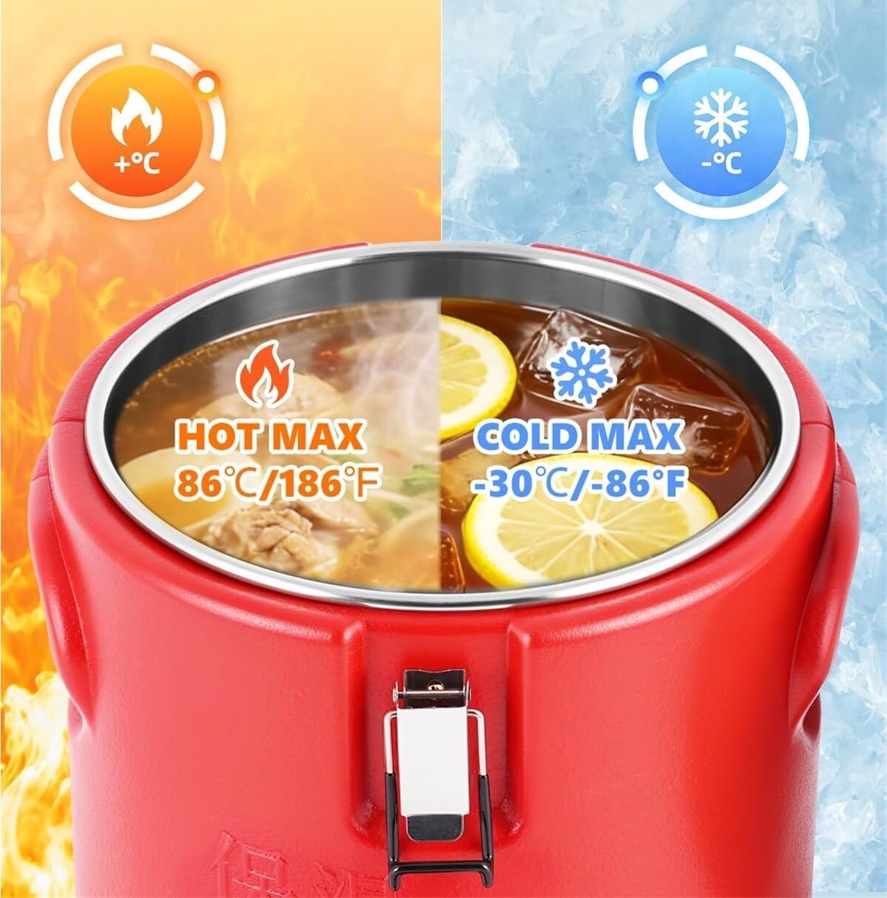 Dispensador de Bebidas isotérmico, 10 litros, dispensador de Acero Inoxidable para Bebidas frías y Calientes, Ideal para té, café, Zumo, Agua y Leche.