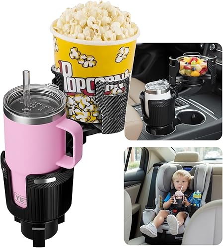 Expansor de portavasos para automóvil, 2 en 1 multifuncional soporte para tazas extra para automóvil, adaptador extensor de soporte automotriz