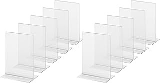 SIGEL TA226 Porta-avvisi da tavolo / Porta-brochure da banco, con base a T, acrilico, per A6, 10 pz.