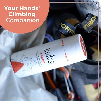 Rhino Skin Solutions Repair Cream Made for Your Adventure, Hand Repair Cream for Dry Cracked Hands, Non Greasy Hand Lotion with Honey and Tea Tree for Athletes and Workers, Made in USA (1 oz)