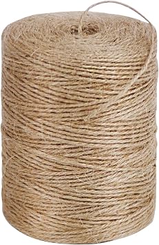 PerkHomy 800 Feet Natural Jute Twine Long Twine String for Crafts Gift Wrapping Packing Gardening Crochet Knitting Macrame Decor 800 FT * 2mm 3Ply