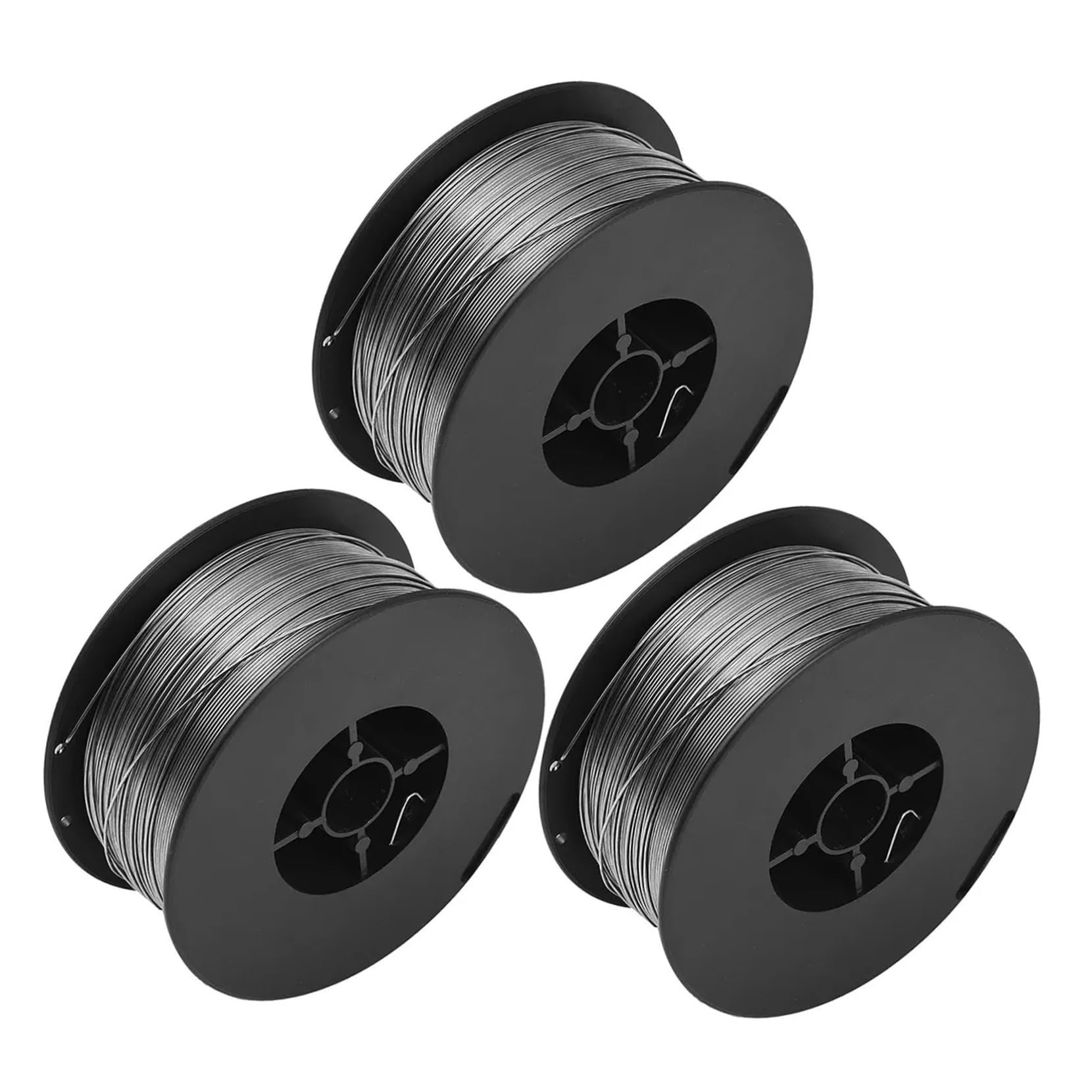Filo per Saldatura Flux Cored 0, 8mm, 3 Pezzi 1kg in Acciaio Nero