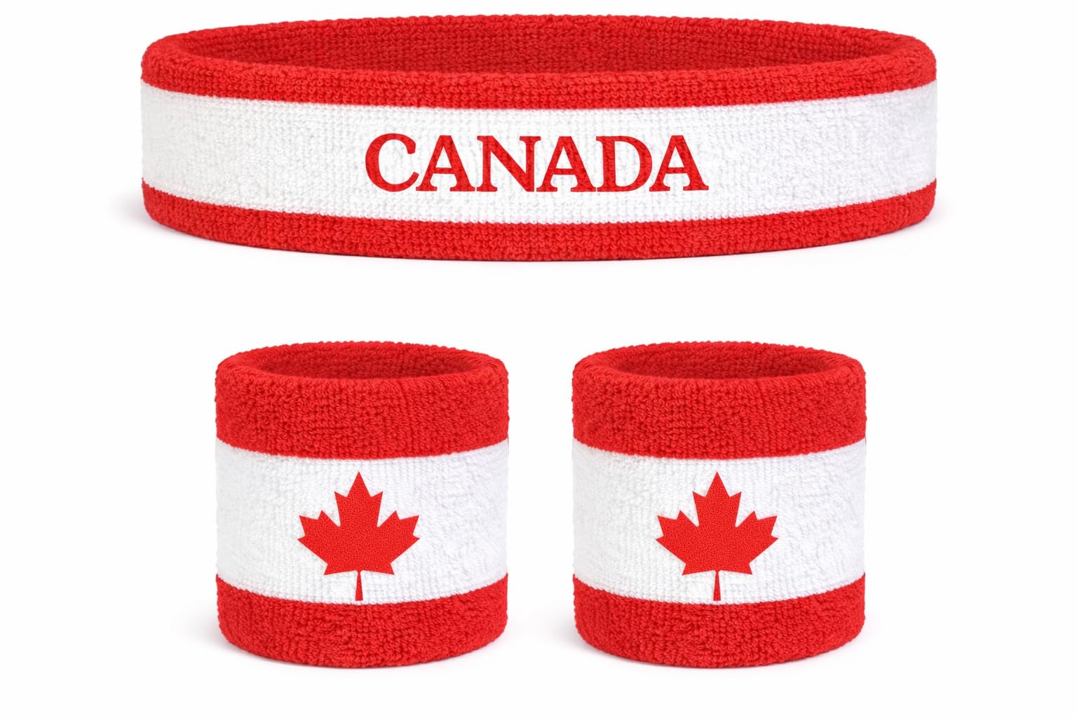 Suddora Country Headband &amp; Wristbands Set (Includes 2 Wrist &amp; 1 Head Sweatband), Highly Moisture Wicking