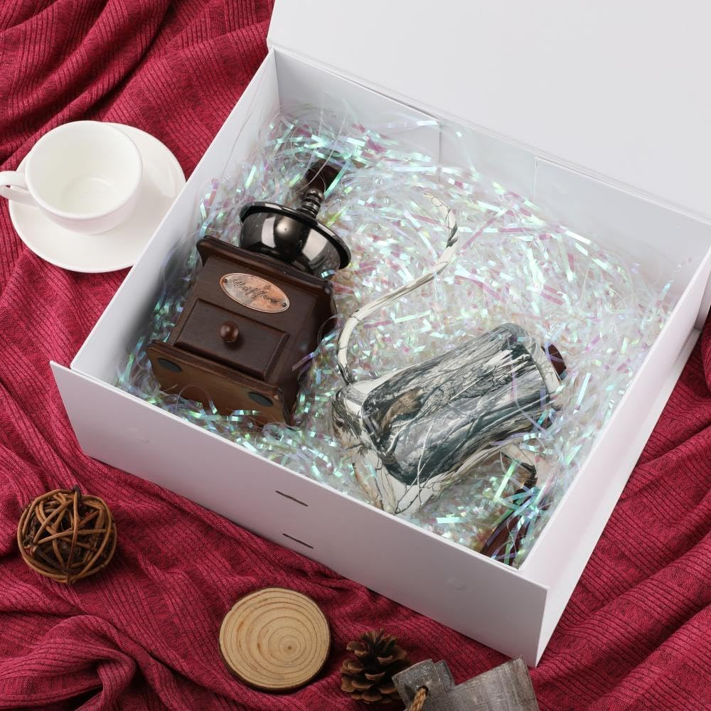 BoxSkivra 4 OZ Iridescent Crinkle Paper Shredded Paper for Gift baskets Filler Paper Shred for Gift Wrapping Crinkle Cut Paper Shred Filler for Easter Basket Grass, Christmas, Birthday, Mother's Day - Image 4