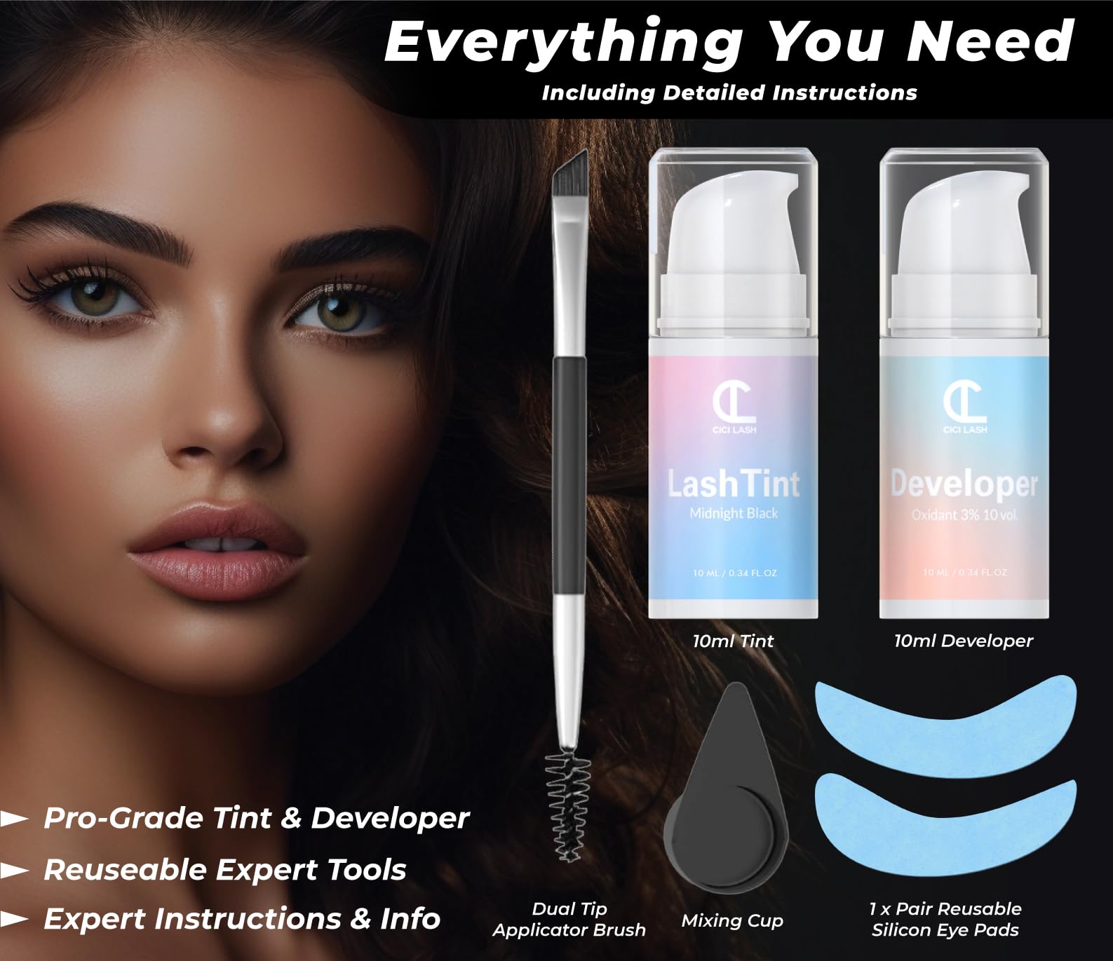 CICI Lash Tint Kit, Black - Image 4