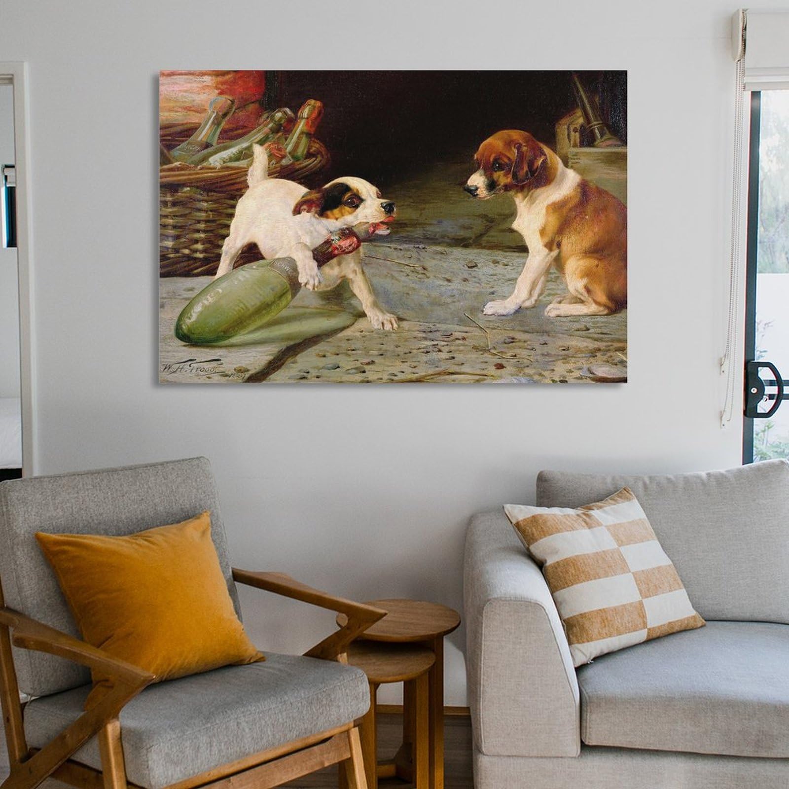 William Henry Hamilton Trood,Uncorking The Bottle,Dog Wall Art
