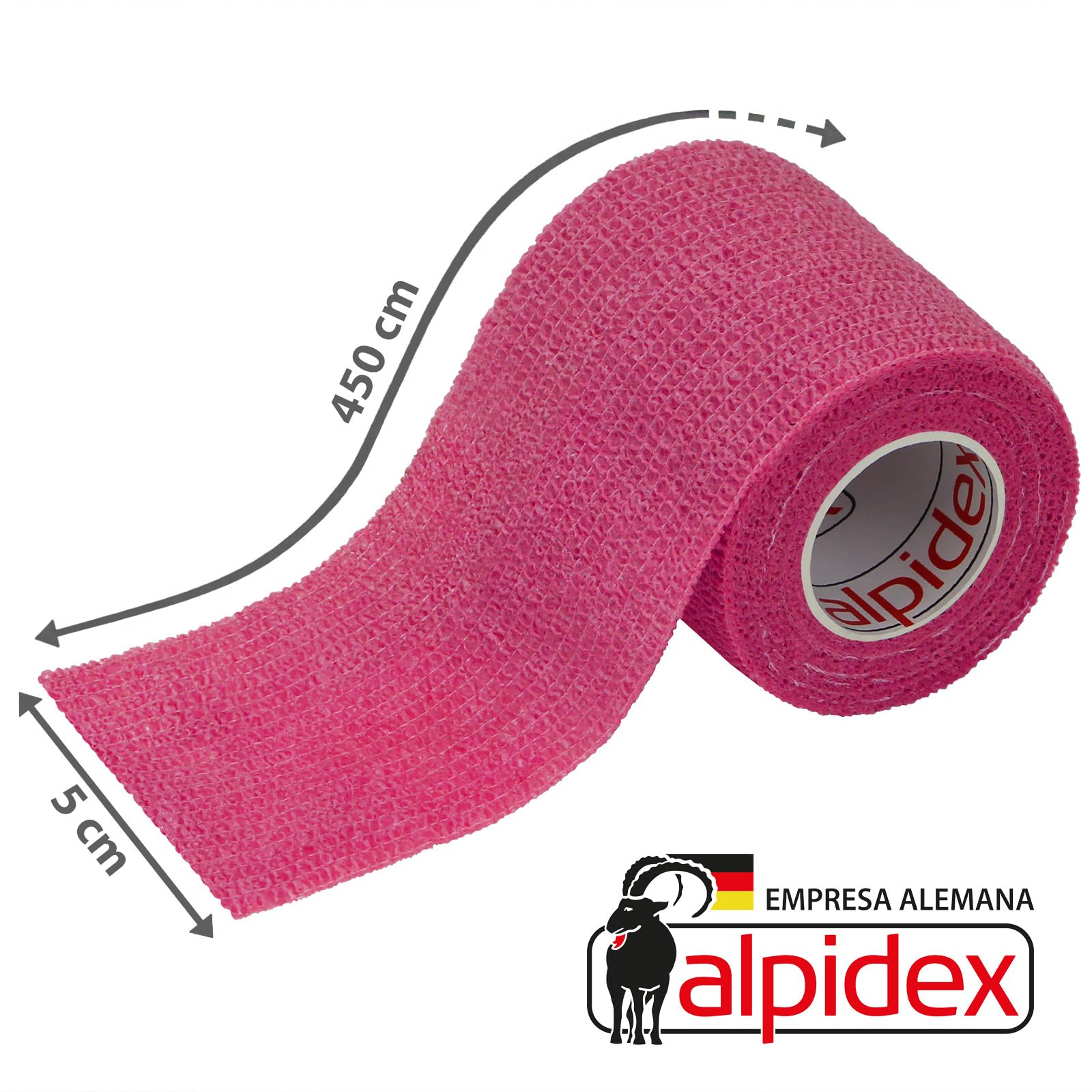 ALPIDEX 12 Rollos Venda Adhesiva 5 cm x 4,5 m Venda Cohesiva Envoltura Tape Deportiva Bendaje Autoadhesiva Mano Rodillas Tobillo Vet Wrap Perro Gato Caballo, Color:fucsia — view 2
