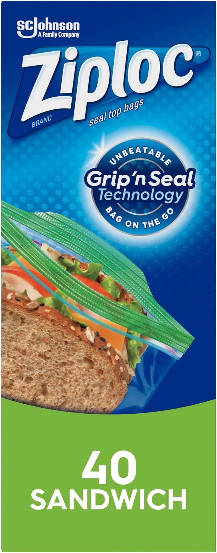 Ziploc71139 Sandwich Bag - 40 Count