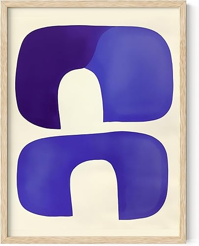 Miniatura 51 de HAUS AND HUES Arte abstracto moderno para pared, arte de sala de estar azul y verde, obra de arte moderna para paredes, imagen minimalista para sala