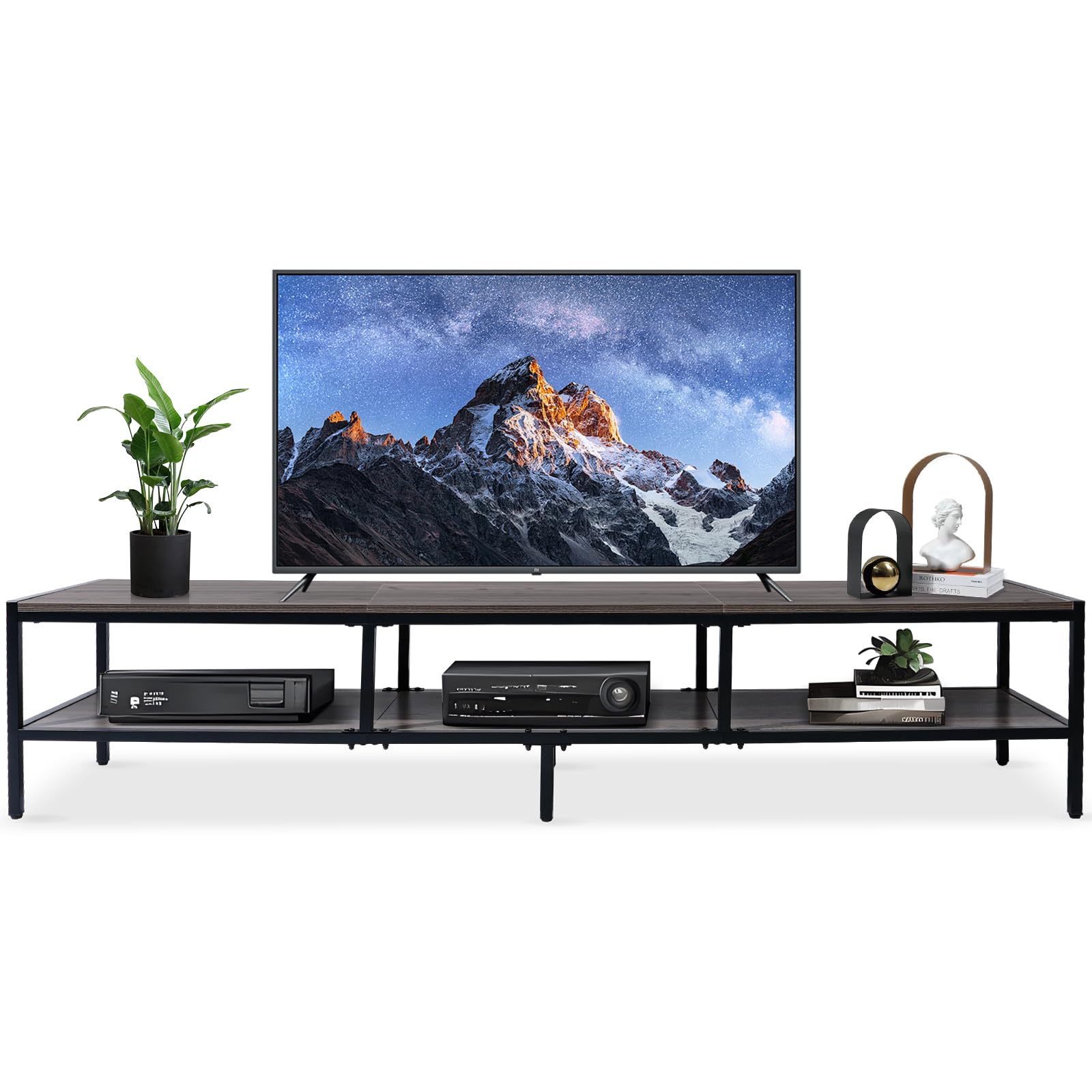 Amazon｜ローボード テレビ台 テレビボード 幅180cm 奥行40cm 75型対応