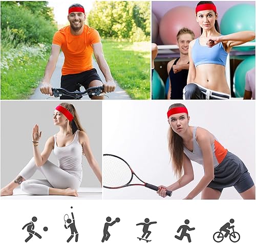 Miniatura 11 de 12 diademas deportivas unisex para baloncesto, correr, tenis, karate, atletismo, ajuste seco