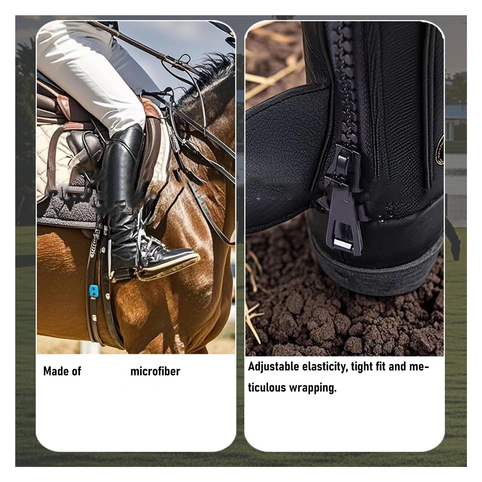 Reitgamaschen Halbchaps for Erwachsene, Reiten, for, Mikrofaser-Beinschutz, Chaps for
