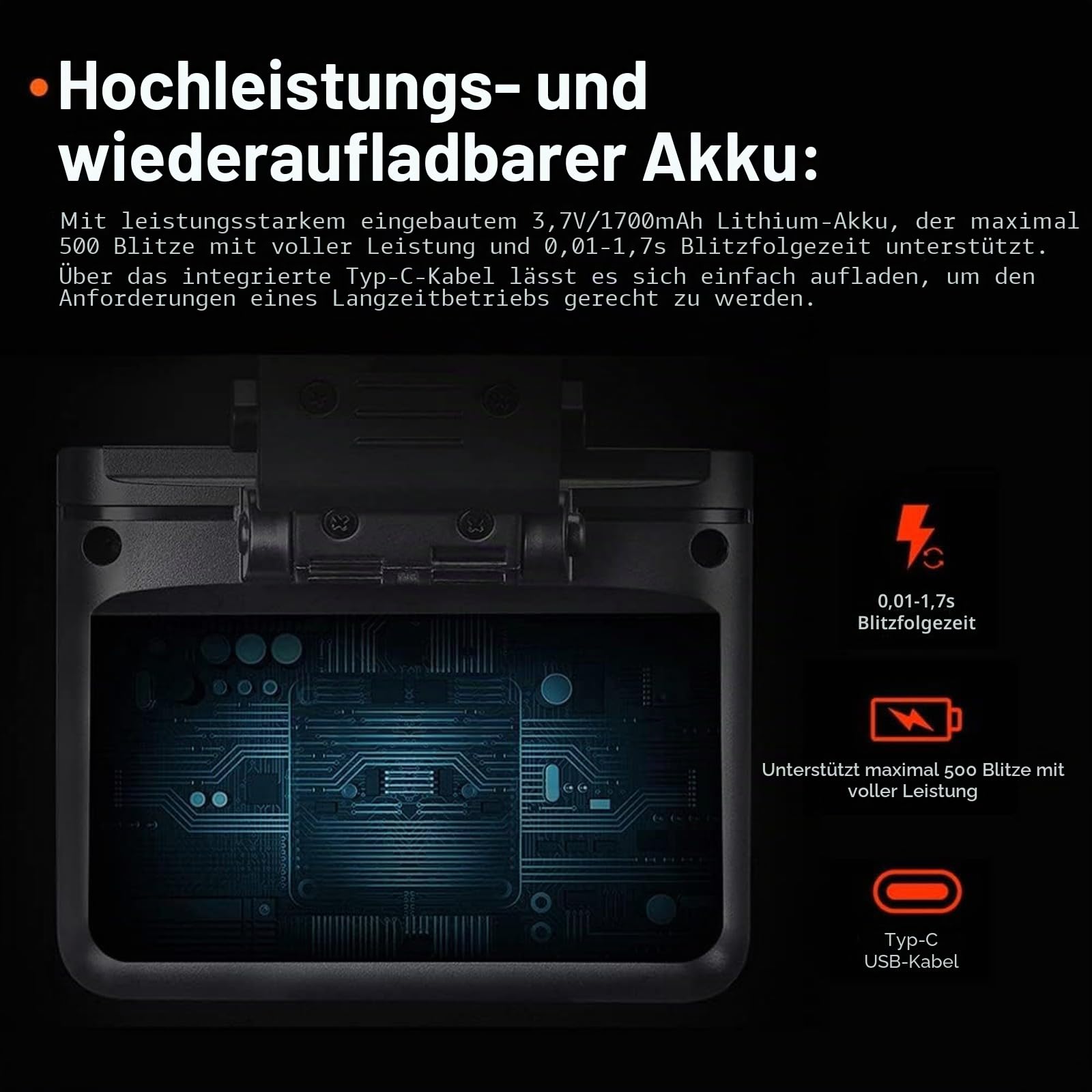 Godox MF12 Kit2 Makroblitz TTL 2,4GHz Funk-Ringblitz mit integrierter Batterie, 500 Blitze bei voller Leistung, Leistung 1/128–1/1, kompatibel mit Canon Sony Nikon Fujifilm Olympus Panasonic