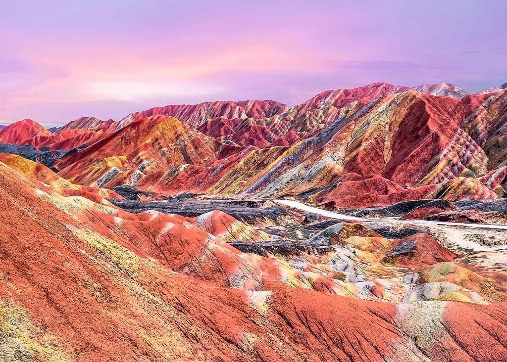 Ravensburger Beautiful Mountains - Rainbow Mountains, China - 1000 Piece Jigsaw Puzzle | Vibrant Natural Wonder | Softclick Technology