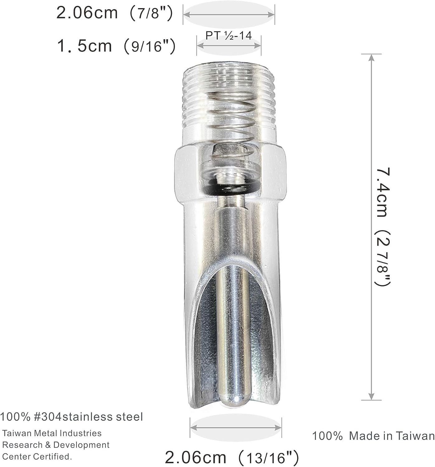 MaxStock DR3101 Water Bowl 2 Pc Bundle with a Pig Nipple Drinker Livestock Waterer Bowl Sow Hog Piglet Drinking Water Bowl Certified 304 Stainless Steel : Patio, Lawn & Garden