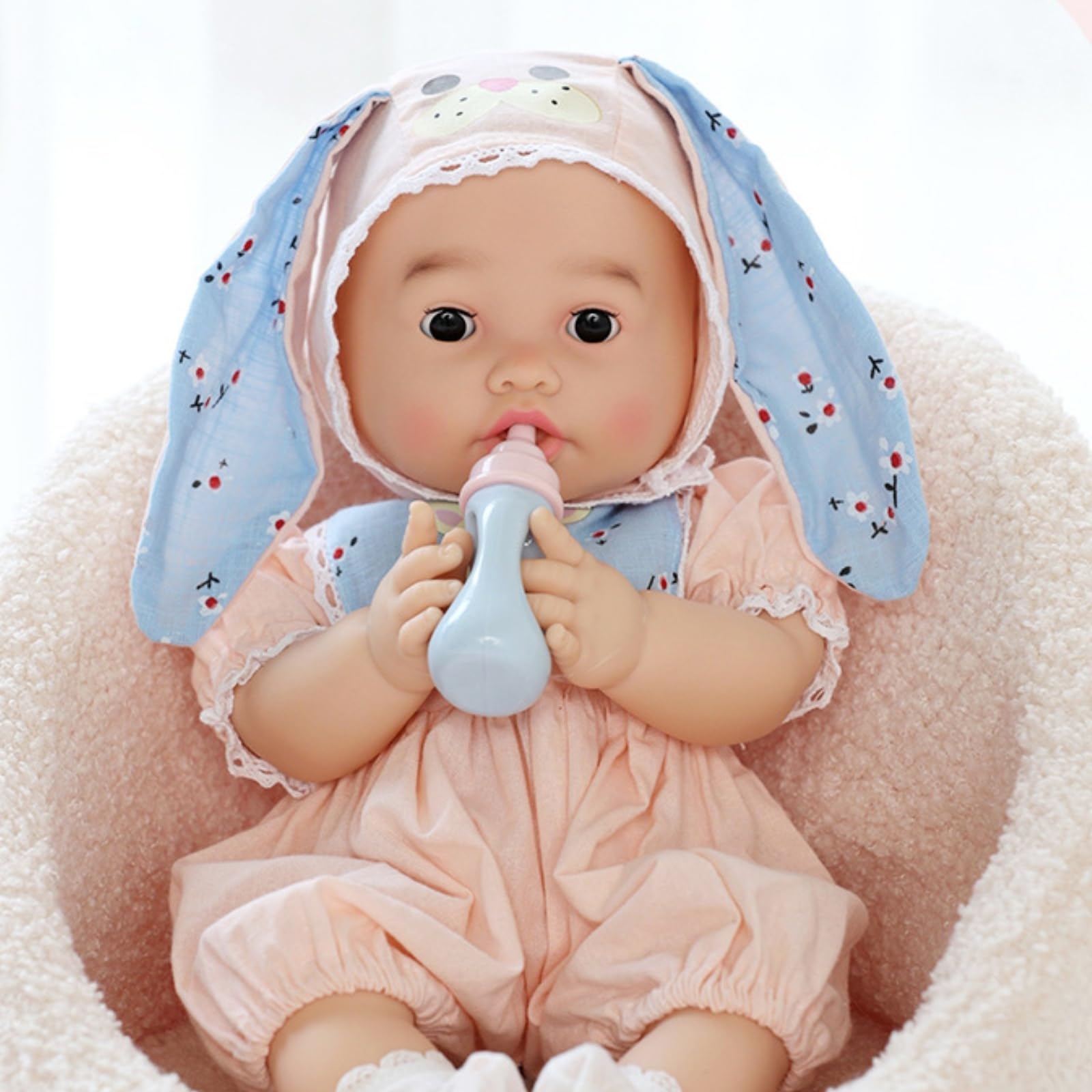 Poupée Bébé avec Tétine Interactif Poupée Interactive Qui Parle Bébé avec Accessoires pour Tout-Petits, Jeu D'imitation