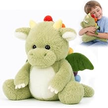 9.8'' Curly Dinosaur Stuffed Animal Sensory Buddy Toy for Ages 0+