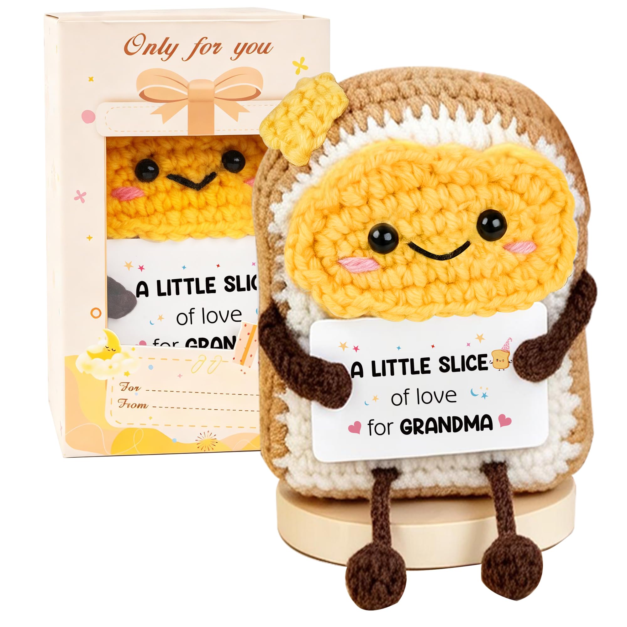 Gift for Grandma - Handmade Crochet Toast, Cherished Family Souvenir