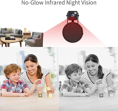 Miniatura 4 de Mini cámara espía oculta  FHD 1080P  Pequeña cámara de niñera para seguridad en el hogar, uso en interiores y exteriores, visión nocturna