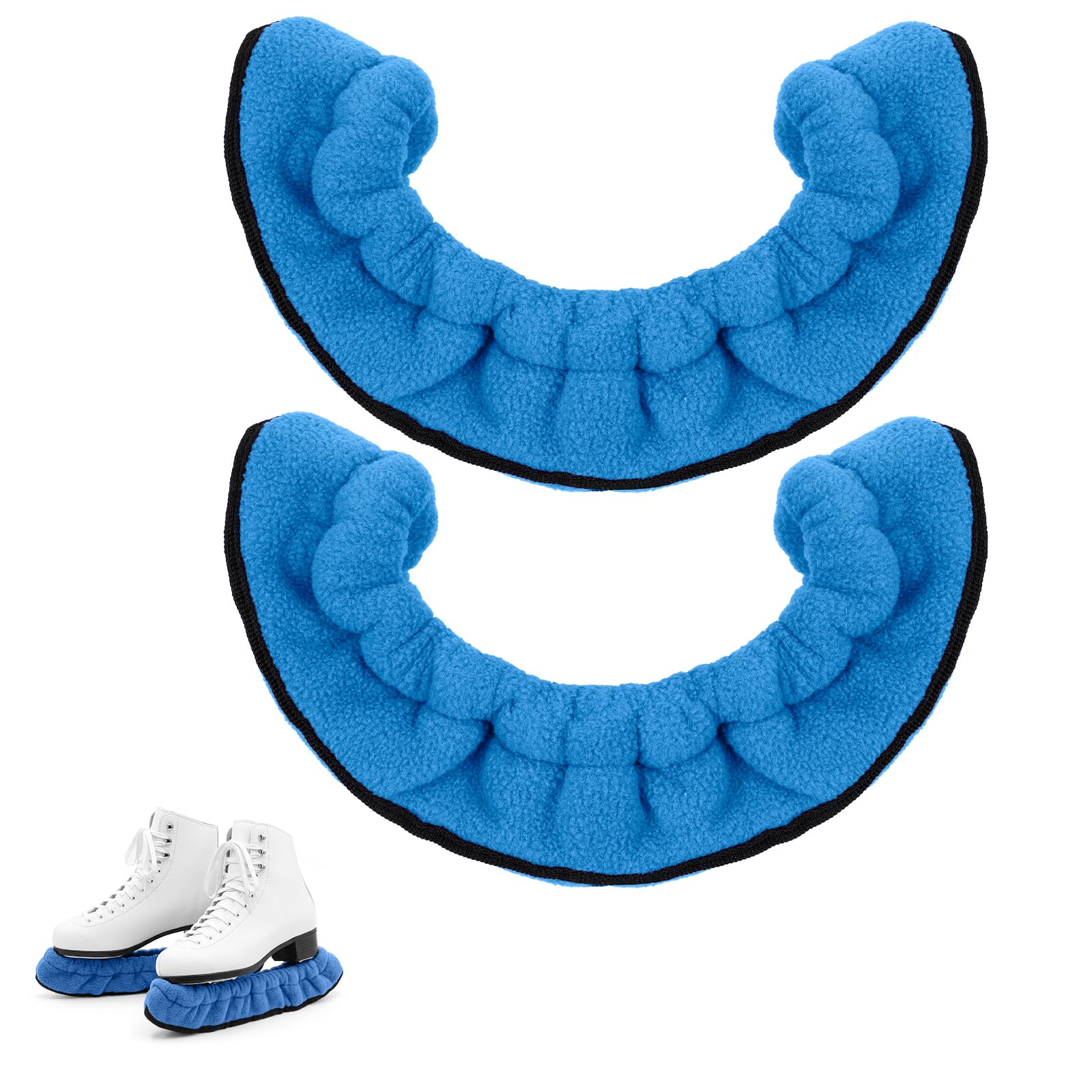 AOOSA Ice Skate Guards, Elastic Skates Blade Covers, M-Blue
