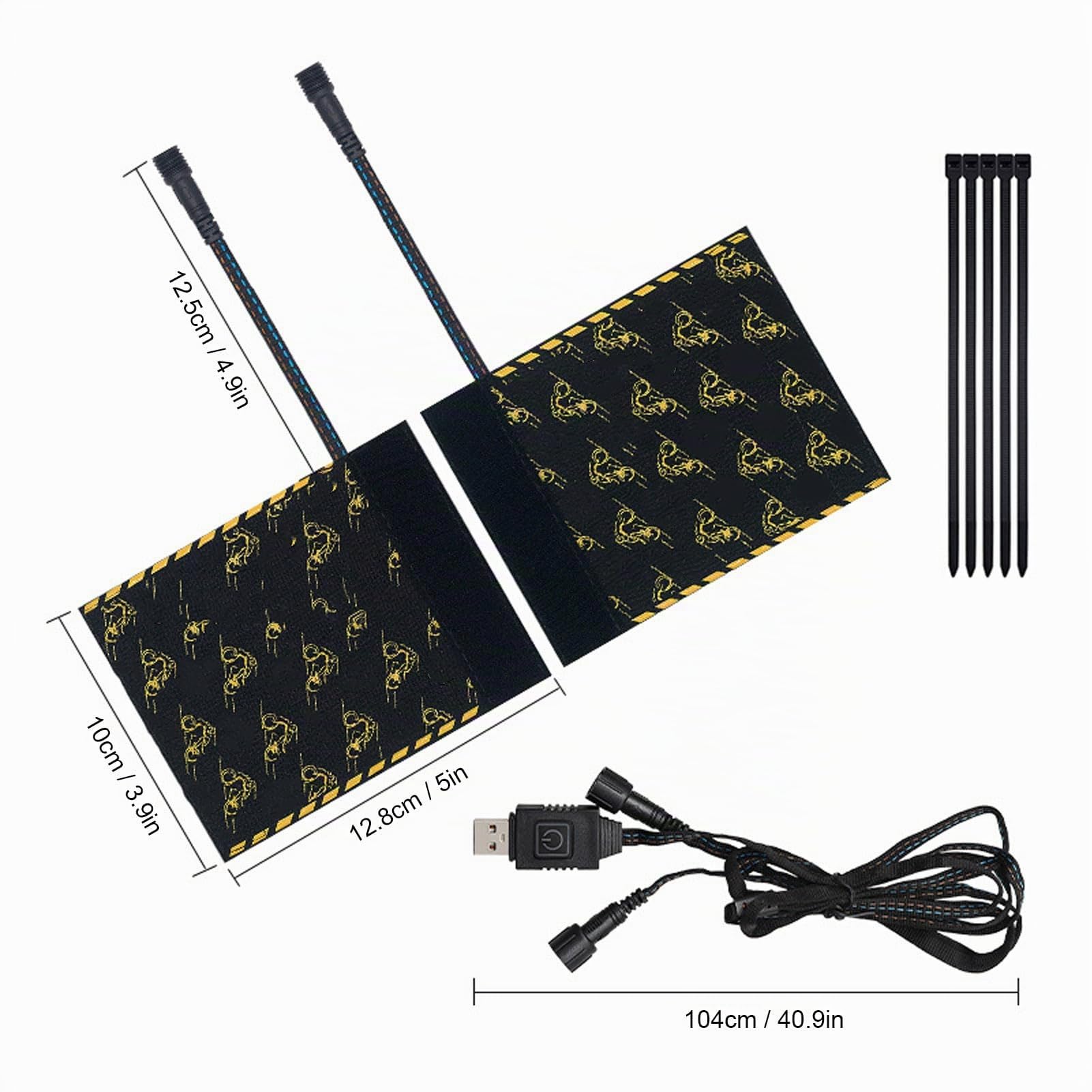 Asixxsix Couvercle de Poignées de Moto Chauffantes, Chauffage Rapide en 10 Secondes, 6 Niveaux de Température, Chauffage de Guidon alimenté par USB avec Fonction de Mémoire, étanche