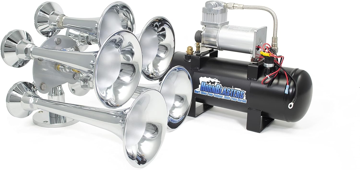 HornBlasters Admiral 2 Gallon Train Horn Kit 5 Chrome
