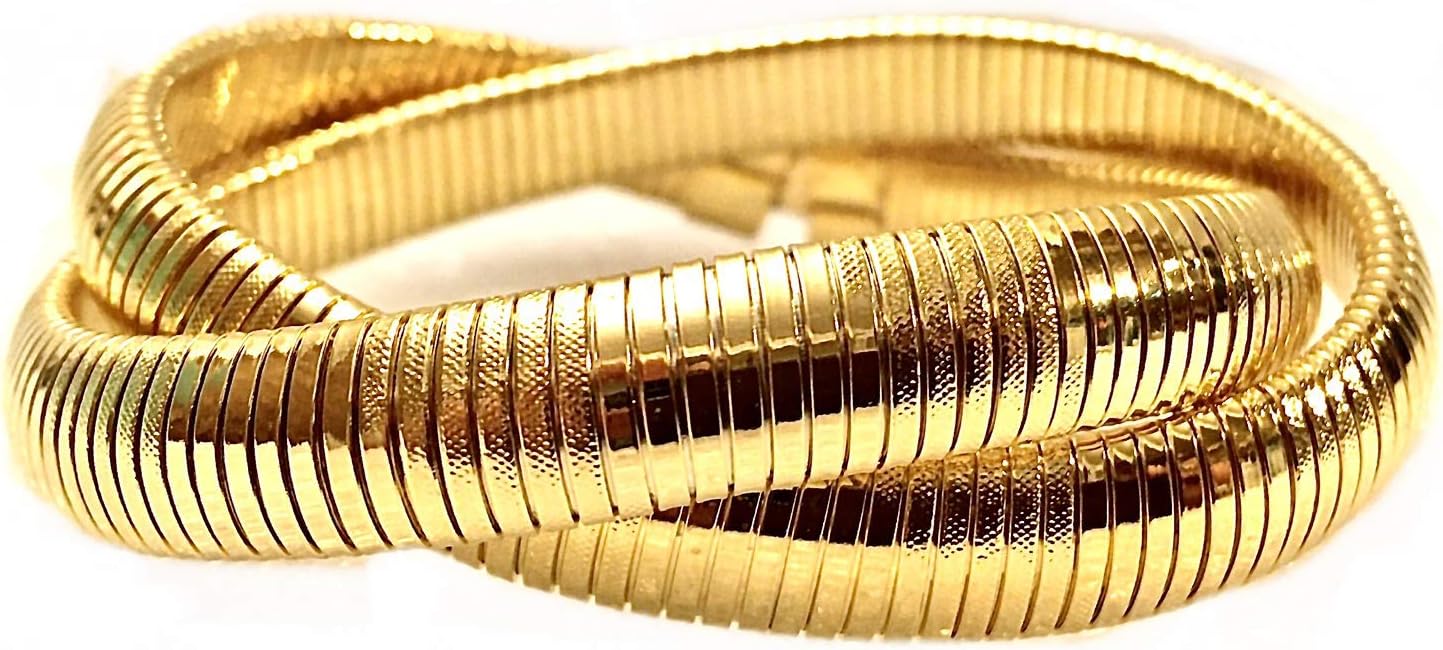 Marshal Metal Fashion Necklace 18K Gold Plated Brass Omega Choker Necklace (NB10MMG) - Image 2