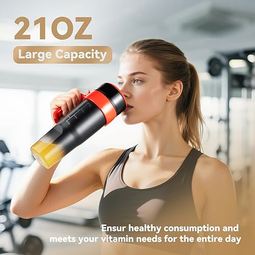 Miniatura 7 de Licuadora personal para batidos y batidos con 6 cuchillas, 21 onzas (20.3 fl oz), exprimidor de tamaño personal USB-C recargable con cepillo para