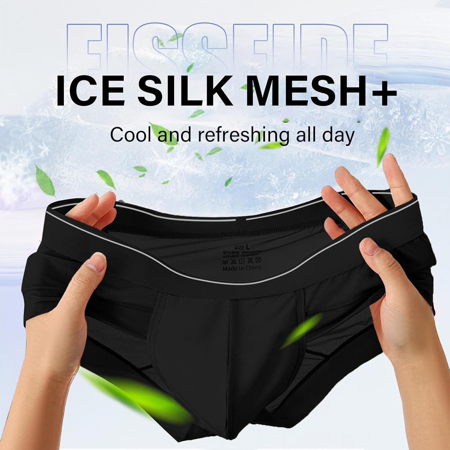 HOOFESAN Men's Briefs Underwear Silky Bikinis Thongs No Fly Pouch Moisture-Wicking Underpants for Men Multi pack - Image 6