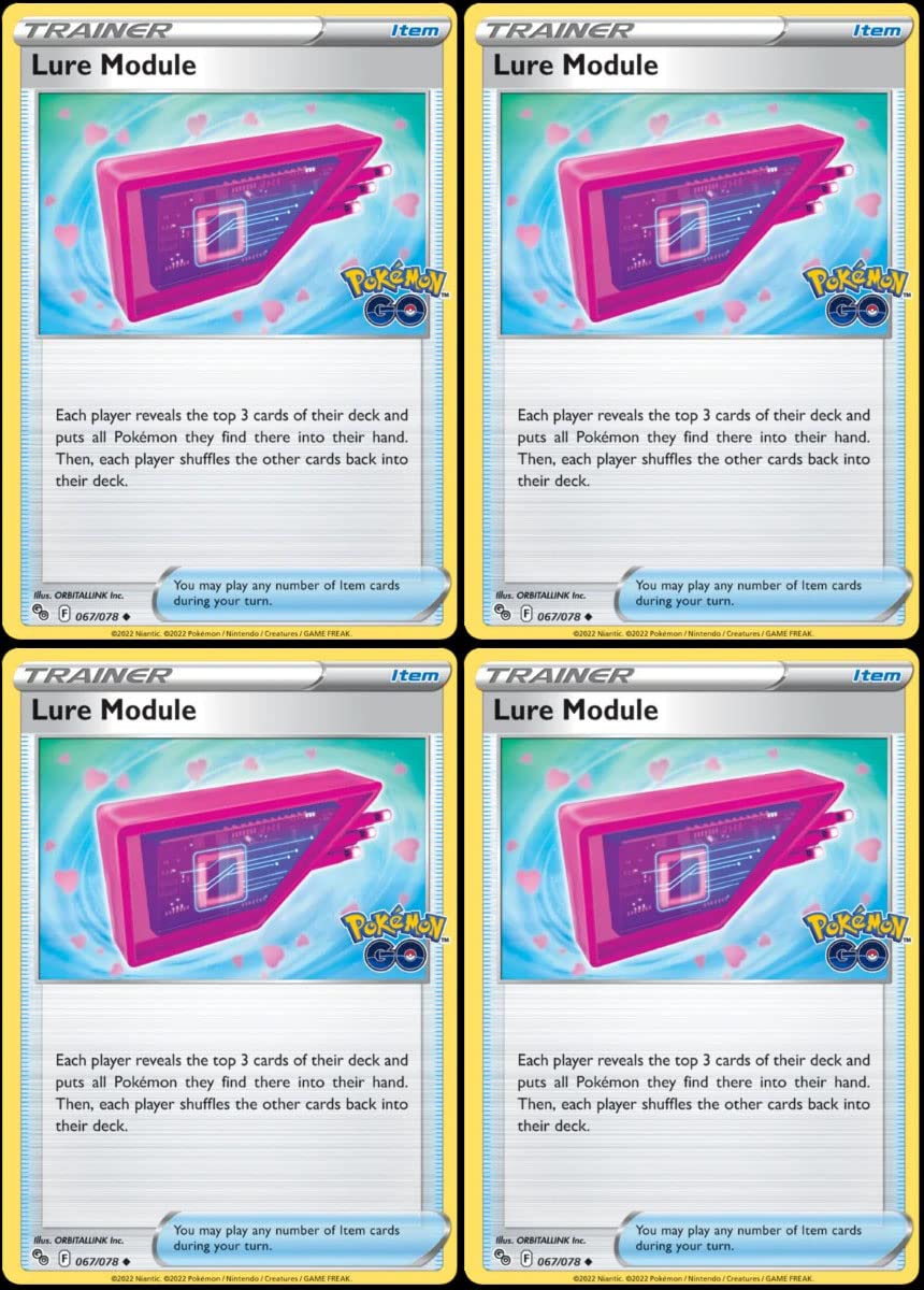 Lure Module 067 078 - Pokemon Go - Trainer Card Lot - Playset Set x4