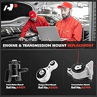 Vista 2 de A-Premium 3 piezas Juego de montaje para motor + montaje para transmisión + puntales Compatible con Ford 2010-2012 Fusion & Mercury 2010-2011 Milan