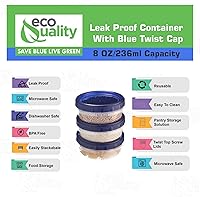 Vista 2 de [Paquete de 12] Contenedores de almacenamiento de 8 onzas con tapa giratoria – Recipientes herméticos de plástico para almacenamiento de alimentos