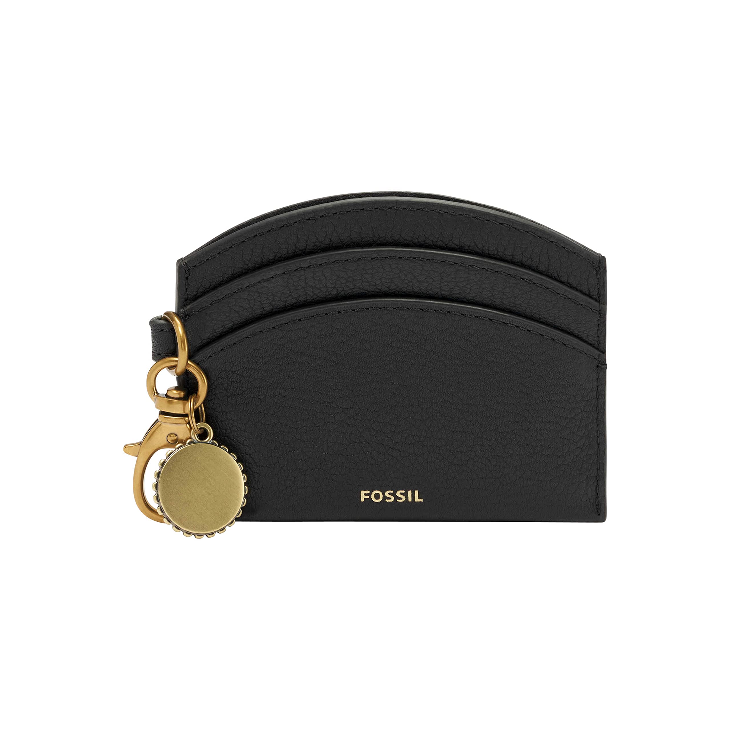 Fossil Women's Polly Leather Card Case Wallet with Clip for Women